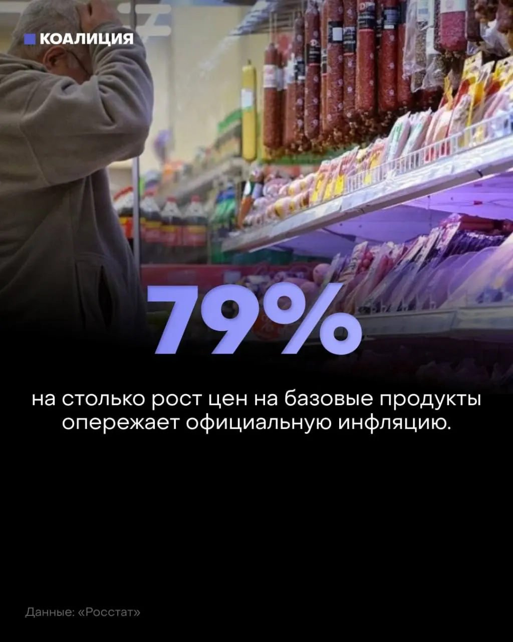 За январь–июль базовый набор продуктов подорожал на 8,5% при инфляции около 4,75%; рост цен на овощи, сахар и мясо существенно выше уровня инфляции, что влияет на траты семей.